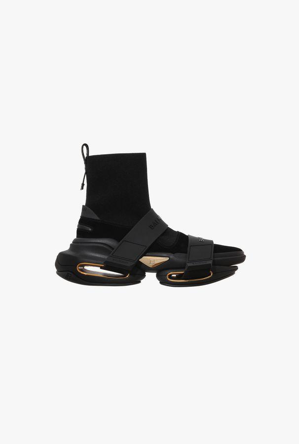 Balmain High Top Leather Sneakers