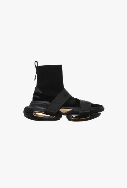 Balmain High Top Leather Sneakers