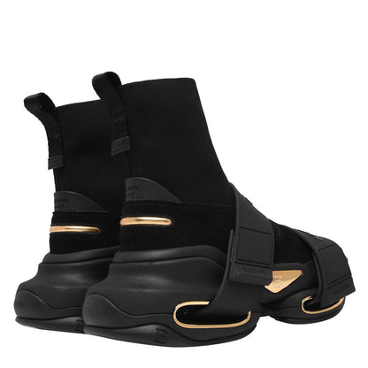 Balmain High Top Leather Sneakers