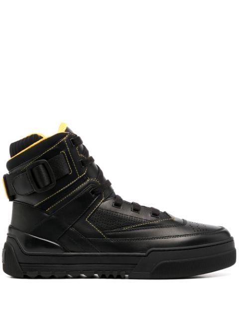 Fendi Logo-Detail High-Top Sneakers
