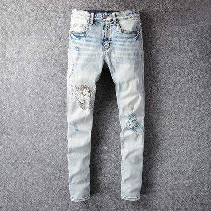 Amiri Jeans Black Letter Angel Printing