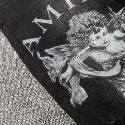 Amiri Jeans Black Letter Angel Printing