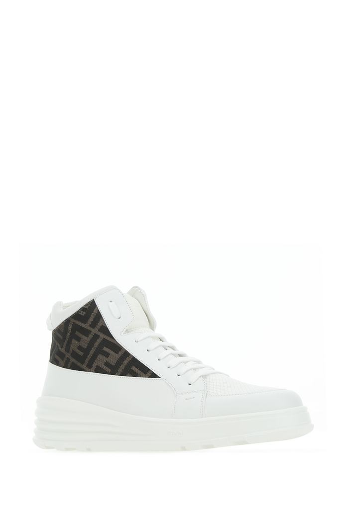 Fendi Jacquard FF Logo High-Top Sneakers