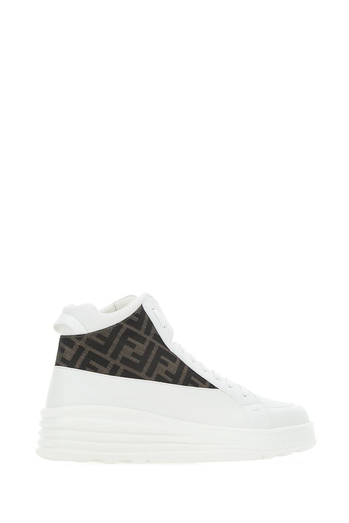 Fendi Jacquard FF Logo High-Top Sneakers