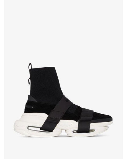 Balmain High Top Leather Sneakers