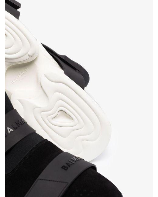 Balmain High Top Leather Sneakers
