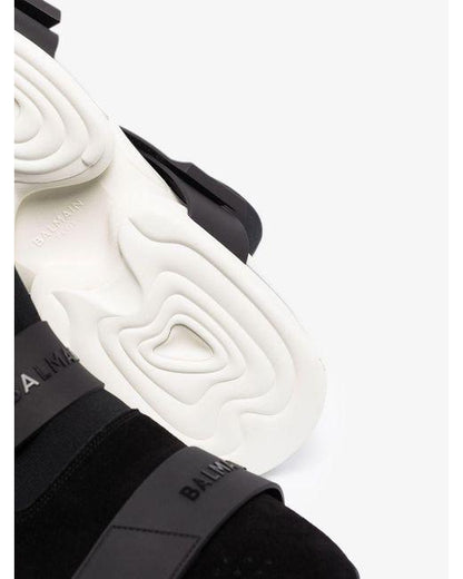 Balmain High Top Leather Sneakers