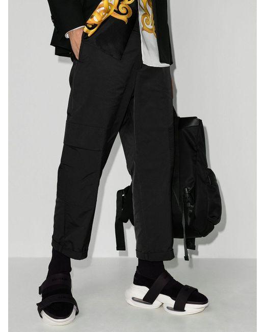 Balmain High Top Leather Sneakers