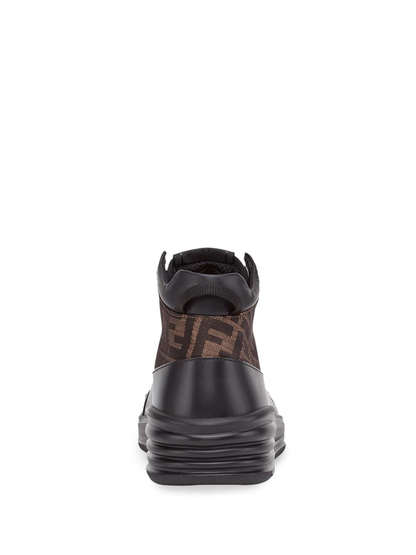 Fendi Jacquard FF Logo High-Top Sneakers