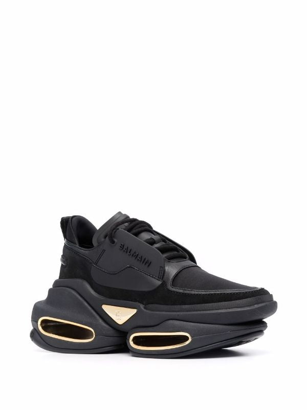Balmain Bbold Leather Sneakers