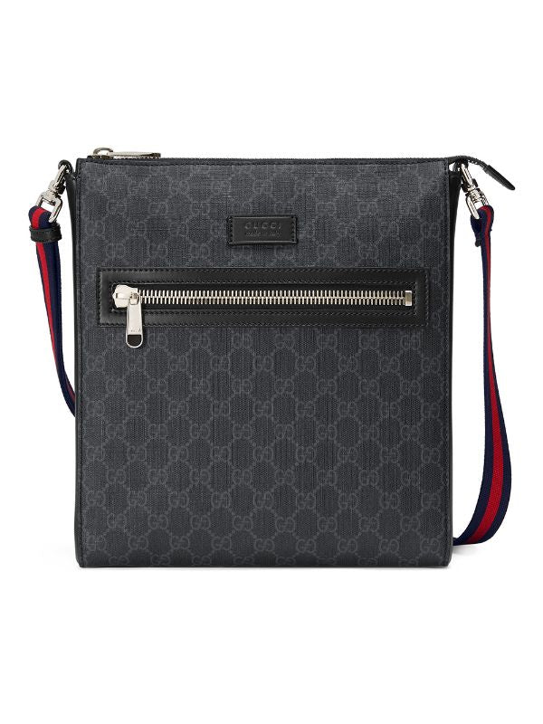 Gucci Black GG Messenger Bag